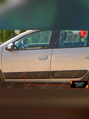 Молдинг двери RA (передний левый) (Поверхность шарень) Renault Sandero  2 - Sandero Stepway  2