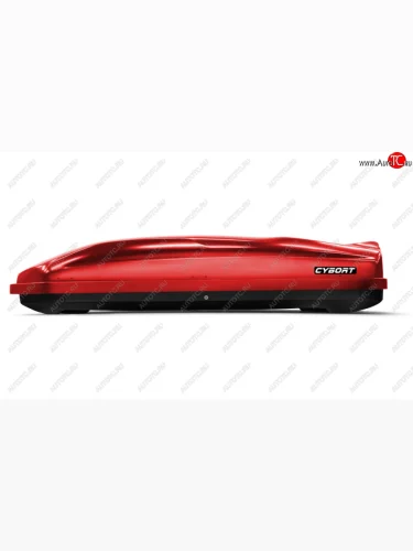 Багажный бокс CYBORT CarGO (580 л/216x85x46 см, двусторонний, крепление скоба) на крышу (Огненно-красный (124)) 