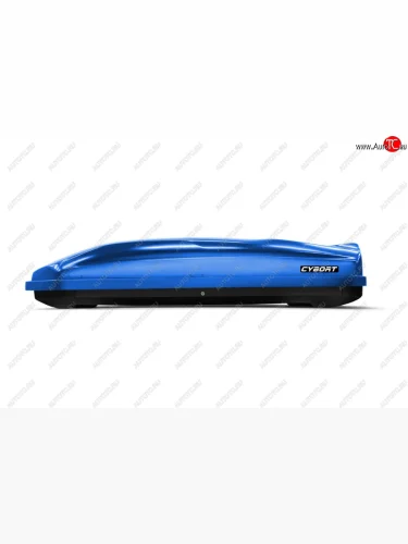 Багажный бокс CYBORT CarGO (580 л/216x85x46 см, двусторонний, крепление скоба) на крышу (Голубая планета (418)) 