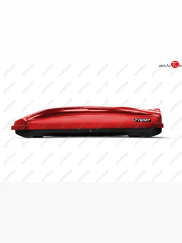 Багажный бокс CYBORT CarGO (580 л/216x85x46 см, двусторонний, крепление краб) на крышу (Огненно-красный (124)) 
