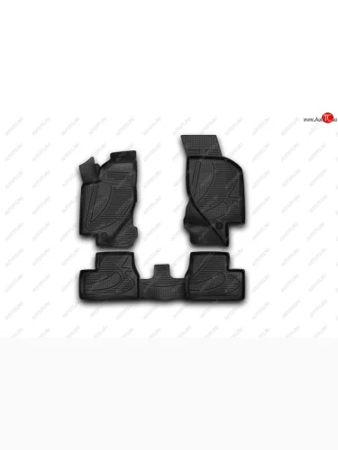 Комплект ковриков салона Element 3D (полиуретан) (Черные) Лада ВАЗ Калина 1118 седан (2004-2013)