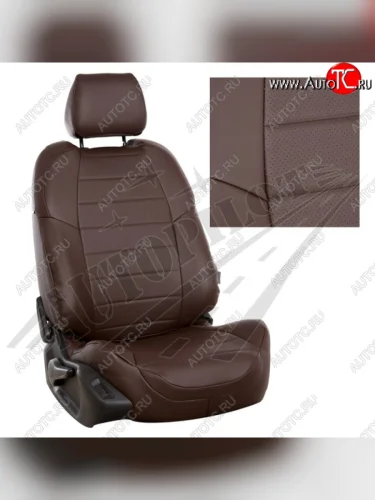 Чехлы сидений AUTOPILOT Экокожа (ЗС 40/60) (Шоколад + Шоколад) Nissan Terrano  D10 (2016-2022), Renault Duster  HS (2015-2021)