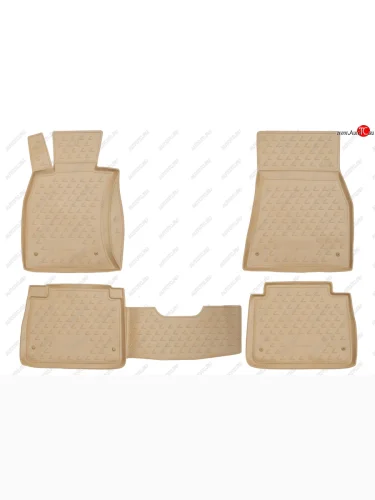 Коврик салона Element 4 шт. (полиуретан) (Цвет: бежевый) Lexus LS460  XF40 (2006-2017) дорестайлинг, 1-ый рестайлинг, 2-ой рестайлинг