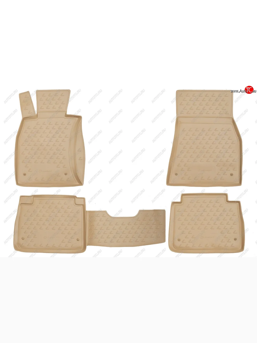 Коврик салона Element 4 шт. (полиуретан)  Lexus LS460 (2006-2017) XF40 (Цвет: бежевый)  в Самаре Самарской области