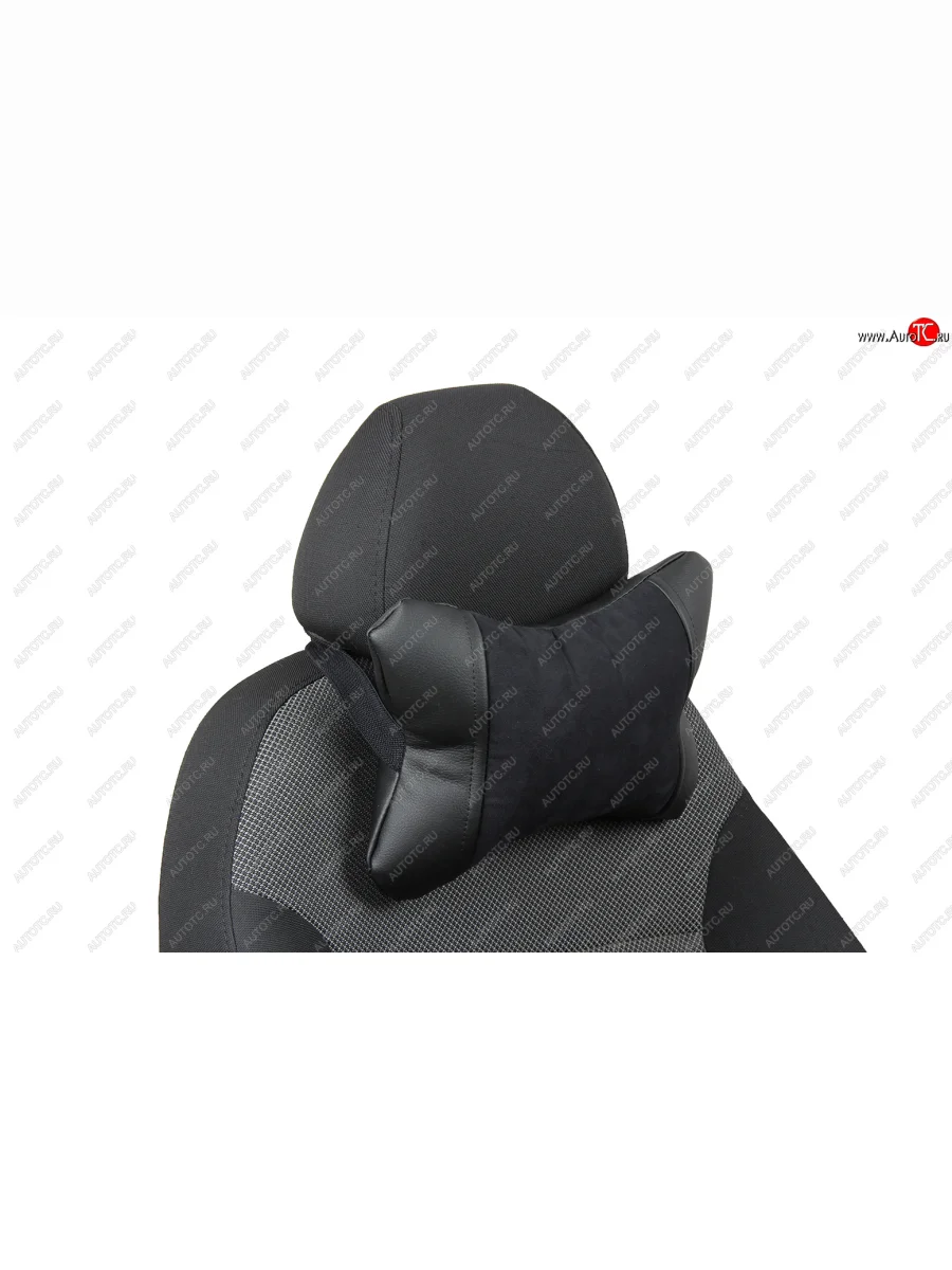 Подушка под шею AUTOPILOT Алькантара   (Черный)  в Самаре Самарской области