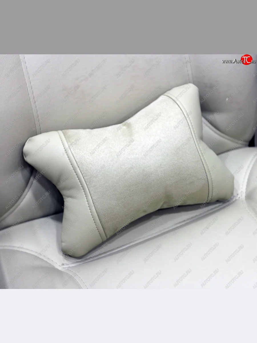 Подушка под шею AUTOPILOT Алькантара   (Бежевый + Бежевый)  с доставкой в г. Самара