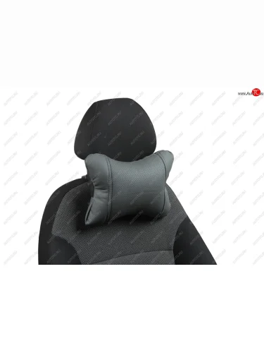 Подушка под шею AUTOPILOT Экокожа (Серый + Серый) 