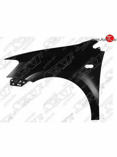 Левое переднее крыло SAT (с отверстием под поворотник) Volkswagen Polo  Mk5 6R,6C,61 (2009-2020) седан дорестайлинг, седан рестайлинг