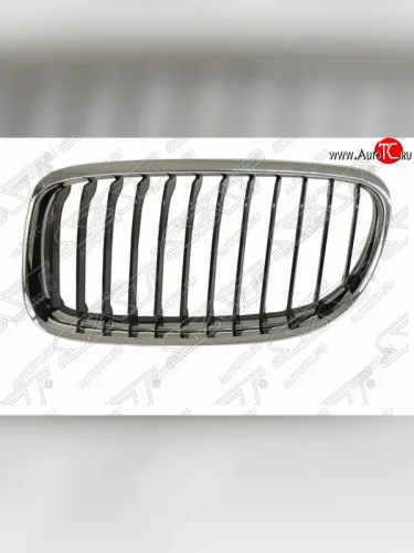 Левая решетка радиатора SAT (черная/хром) BMW 3 серия  E90 (2008-2012) седан рестайлинг