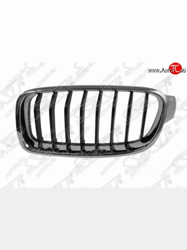 Левая решетка радиатора SAT (черная с хромом, SPORT) BMW 3 серия F30 седан дорестайлинг (2012-2015)