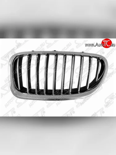 Левая решетка радиатора SAT (черная с хромом) BMW 5 серия F11 рестайлинг, универсал (2013-2017)