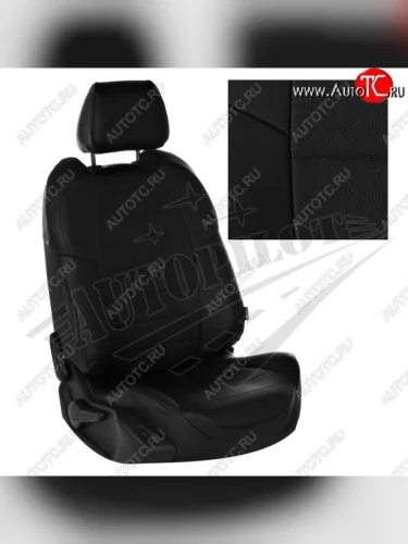 Чехлы сидений AUTOPILOT Экокожа (задняя спинка 40/60) (Черный + Черный) Chevrolet Cobalt (2011-2023), Ravon R4 (2016-2020)