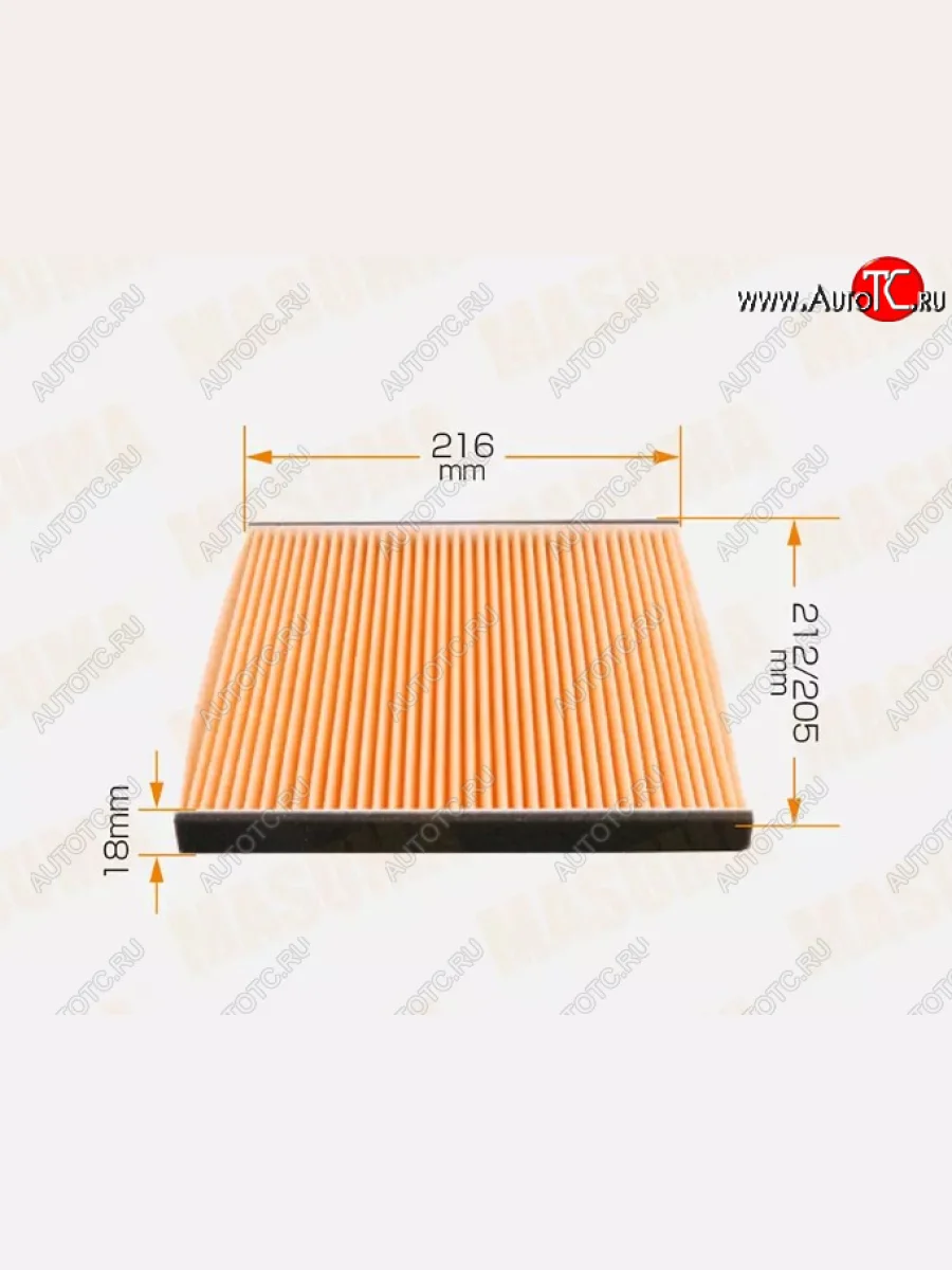 Фильтр салонный (216x212x18) MASUMA  Lexus ES300 (2001-2003), Lexus GX470 (2002-2007), Lexus RX350 (2008-2012), Lexus RX400H (2005-2009), Mazda MPV (1999-2002), Subaru Legacy (1998-2009), Subaru Outback (2003-2009), Toyota 4Runner (2002-2009), Toyota Alphard (2002-2008), Toyota Avalon (2000-2005), Toyota Camry (2001-2006), Toyota Celica (1999-2006), Toyota Corolla (2003-2007), Toyota Estima (2000-2006), Toyota Vista (1998-2003), Toyota Yaris (1999-2005)  в Перми Пермском крае