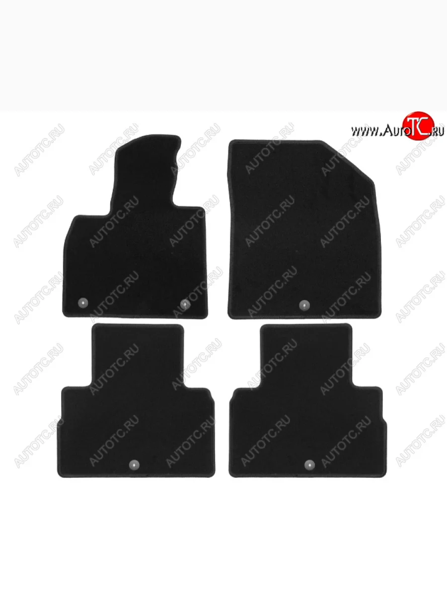Текстильные коврики салона Klever Econom (8 мест, 4 шт.) Hyundai Palisade LX2 (2018-2022) (Цвет: черный)  в Перми Пермском крае