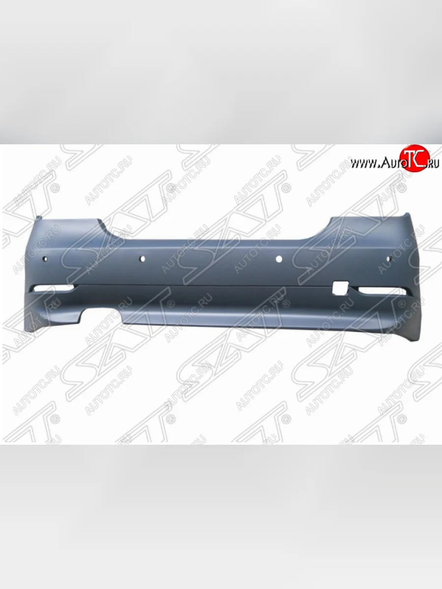 Задний бампер SAT (с отв. под сонары)  BMW 5 серия (2003-2007) E60 (Неокрашенный)  в Самаре Самарской области