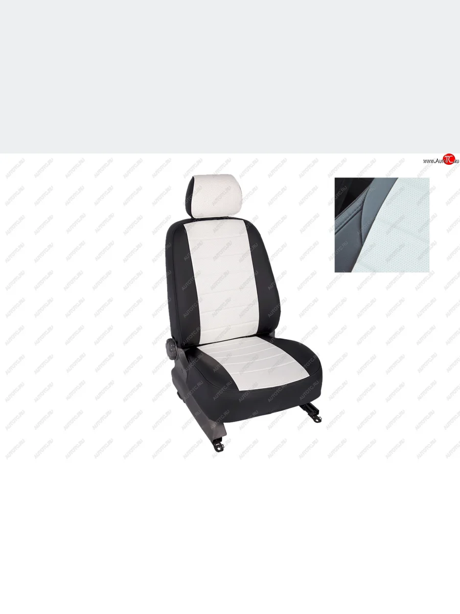 Чехлы для сидений Seintex (экокожа, LifeStyle, 40/60)  Renault Duster (2021-2024) HM (Черный, вставка белая)  в Воронеже Воронежской области