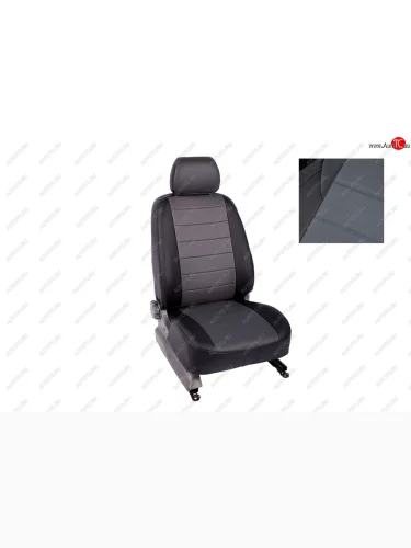 Чехлы для сидений Seintex (экокожа, LifeStyle, 40/60) (Черный, вставка серая) Renault Duster  HM (2021-2024) рестайлинг
