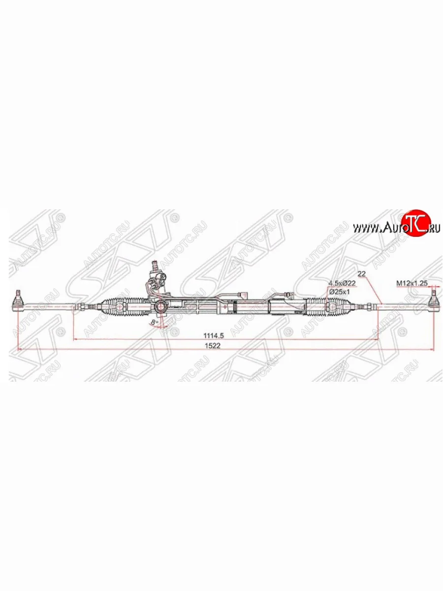 Рулевая рейка SAT (левый руль) Hyundai Santa Fe CM рестайлинг (2009-2012)  в Керчи Республика Крым