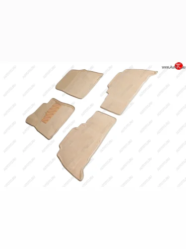 Коврики в салон SEINTEX 3D ВОРС (комплект) (Цвет: бежевый) Toyota Land Cruiser 200 дорестайлинг (2007-2012)