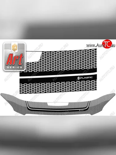 Дефлектор капота CA-Plastic (Серия Art графит) Toyota RAV4 XA30 5 дв. 1-ый рестайлинг (2008-2010)