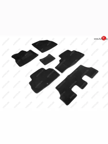 Коврики в салон SEINTEX 3D ВОРС (комплект) (Цвет: черный) Hyundai Palisade LX2 (2018-2022)