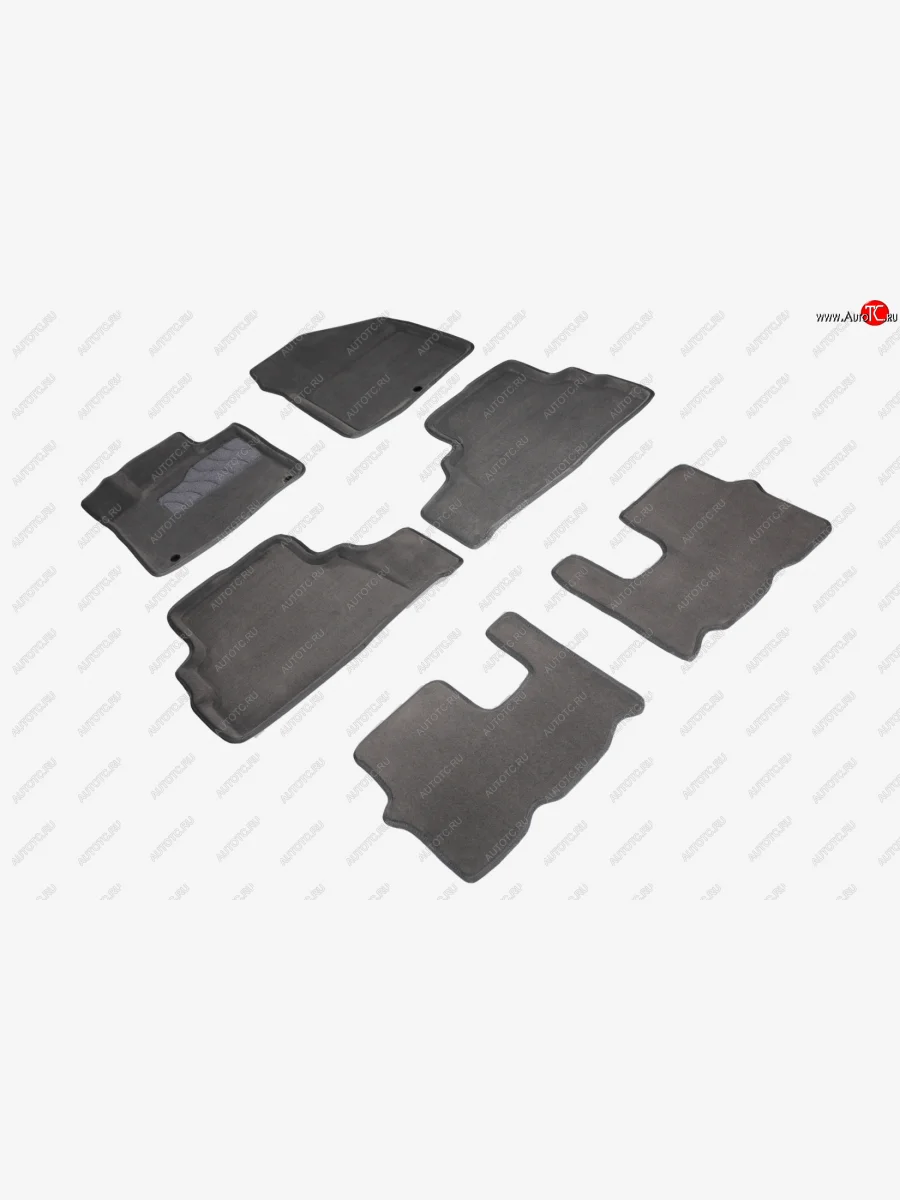 Коврики в салон (текстиль, 5 мест) Hyundai Santa Fe TM дорестайлинг (2018-2021) (серый)  в Перми Пермском крае