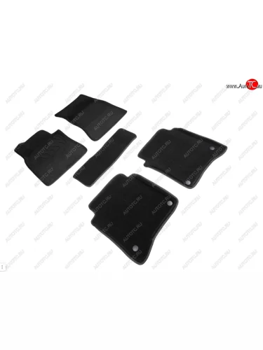 Коврики в салон SEINTEX 3D ВОРС (длинные, комплект) (Цвет: черный) Mercedes-Benz S class  W223 (2020-2025) дорестайлинг седан