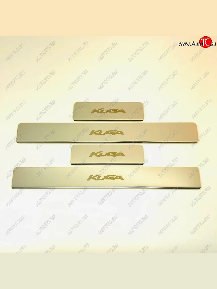 Накладки порожков салона INOX Ford Kuga 2 дорестайлинг (2013-2016) (нержавеющая сталь)  в Керчи Республика Крым