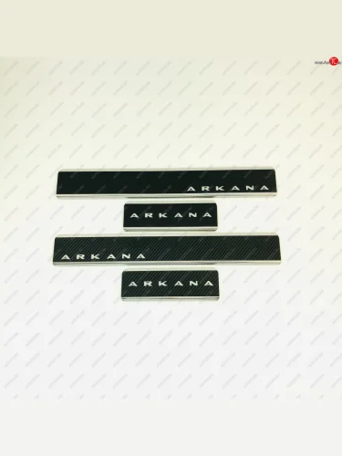 Накладки порожков салона INOX (Нержавеющая сталь + карбон) Renault Arkana (2019-2025)