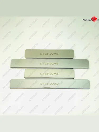 Накладки порожков салона INOX (Нержавеющая сталь) Renault Sandero Stepway 1 (2010-2014)