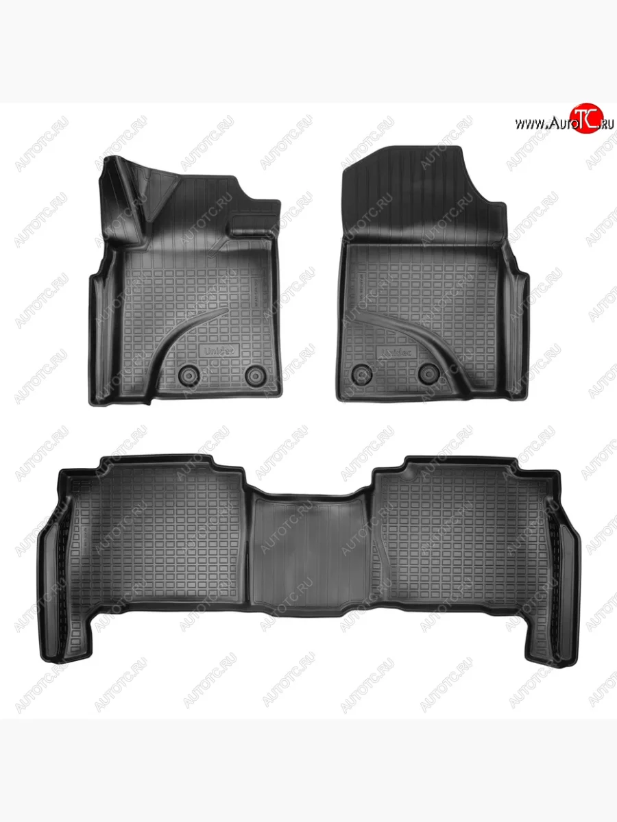 Коврики салона Norplast Unidec Toyota Land Cruiser 200 2-ой рестайлинг (2015-2021) (Черный)  в Самаре Самарской области