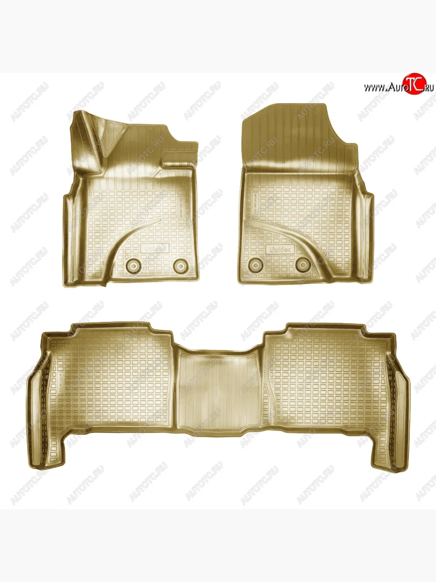 Коврики салона Norplast Unidec Toyota Land Cruiser 200 2-ой рестайлинг (2015-2021) (Бежевый)  в Керчи Республика Крым