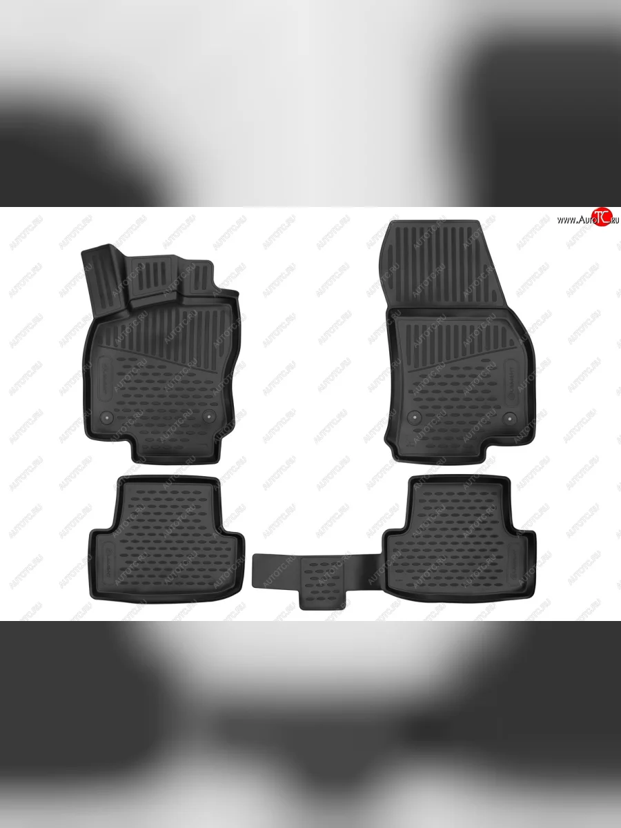Комплект 3D ковриков салона Element (полиуретан)  Volkswagen Taos (2020-2022) (Черный)  в Керчи Республика Крым