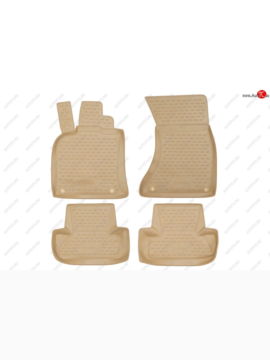 Комплект ковриков салона Element (полиуретан) Audi Q5 8R дорестайлинг (2008-2012) (Бежевый)  с доставкой в г. Керчь