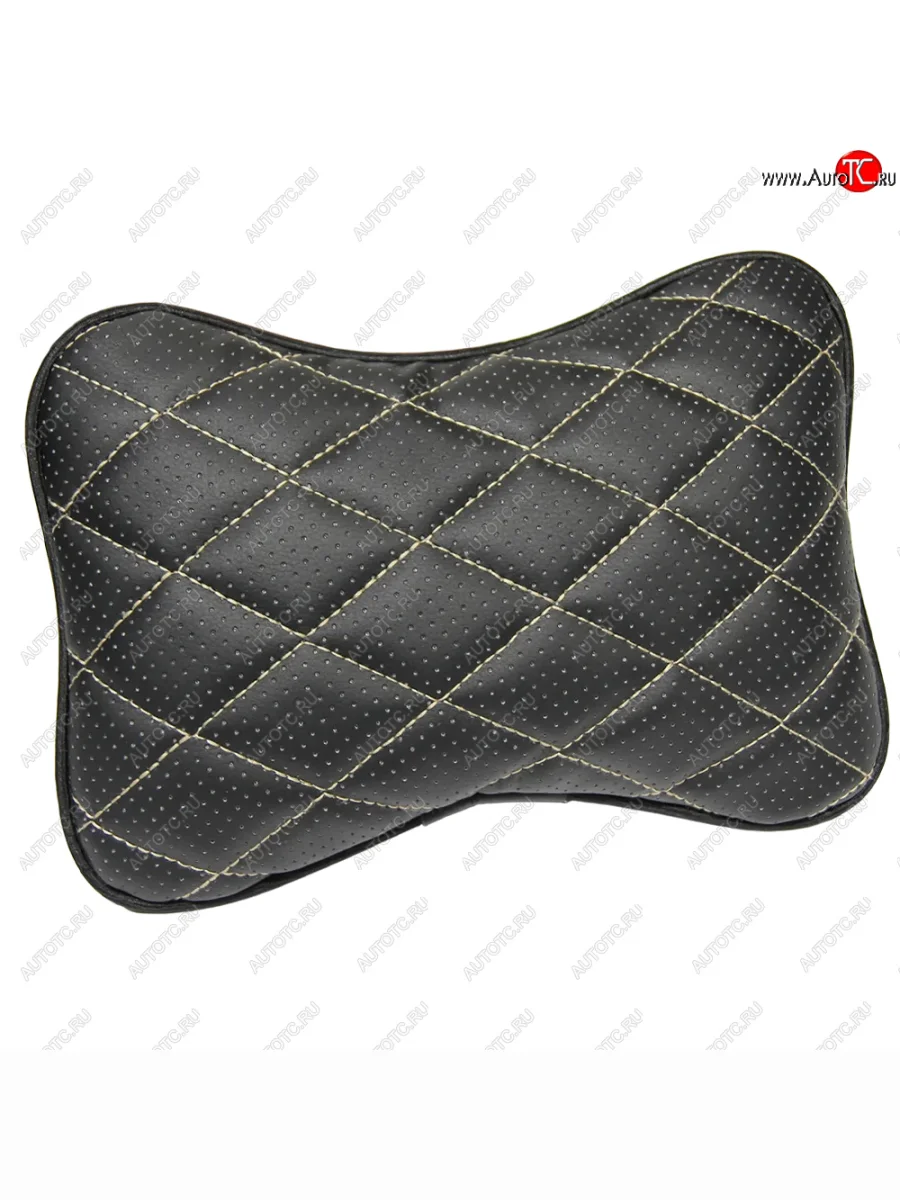 Подушка-косточка Lord Autofashion Ромб (Илана+Орегон) Porsche Cayenne 957 (2007-2010) (Черный + Черный + Бежевый)