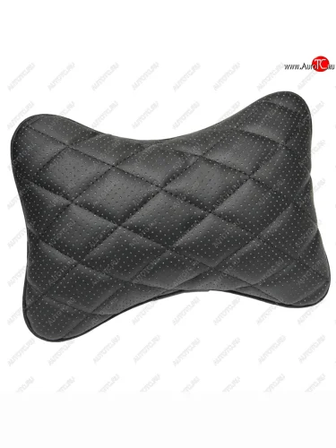 Подушка-косточка Lord Autofashion Ромб (Илана+Орегон) Ford S-Max 1 дорестайлинг (2006-2010) (Черный + Черный + Черный)