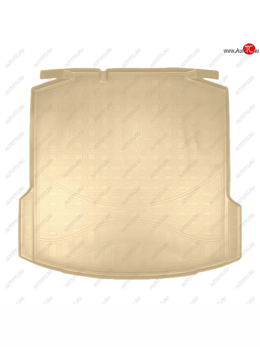 Коврик багажника Norplast Unidec (без ушей) Volkswagen Polo Mk6 лифтбек (2020-2022) (бежевый)  в Перми Пермском крае