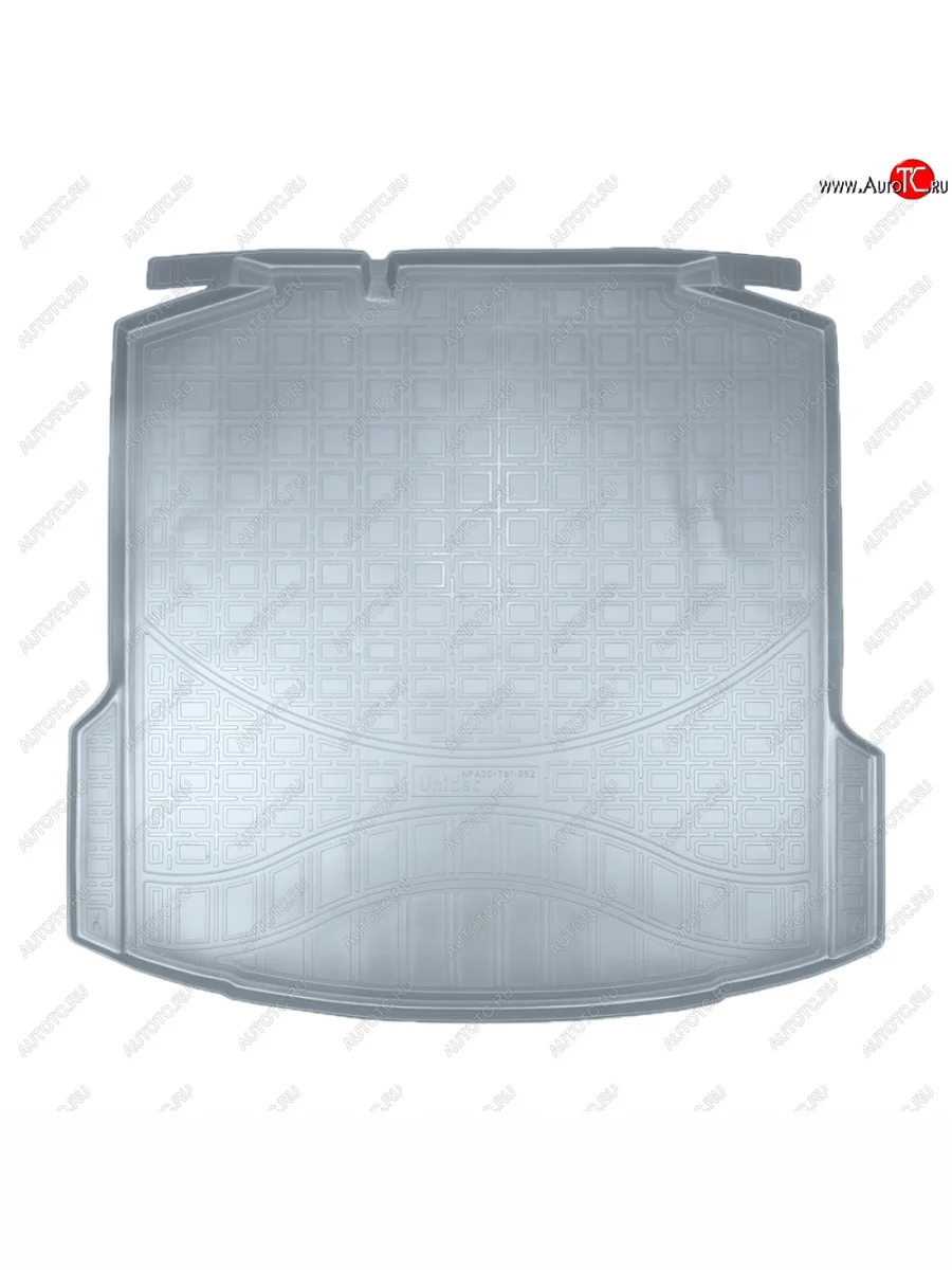 Коврик багажника Norplast Unidec (без ушей) Volkswagen Polo Mk6 лифтбек (2020-2022) (серый)  в Самаре Самарской области