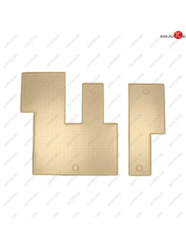 Коврики салона Norplast Unidec (3 ряд 8 мест) (бежевые) Hyundai Staria US4 (2021-2022)