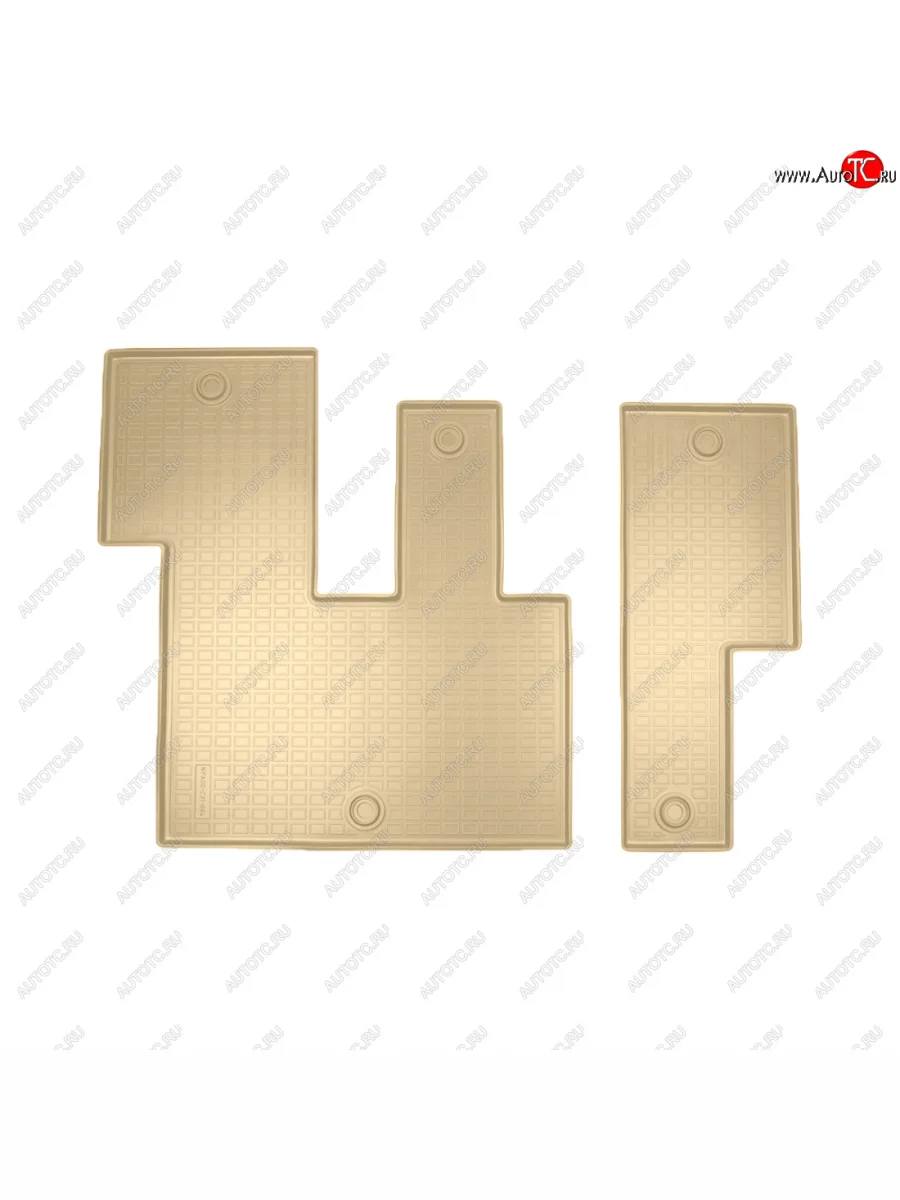 Коврики салона Norplast Unidec (3 ряд 8 мест) Hyundai Staria US4 (2021-2022) (бежевые)  в Самаре Самарской области