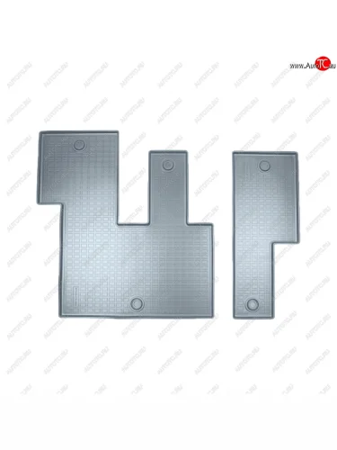 Коврики салона Norplast Unidec (3 ряд 8 мест) (серые) Hyundai Staria US4 (2021-2022)