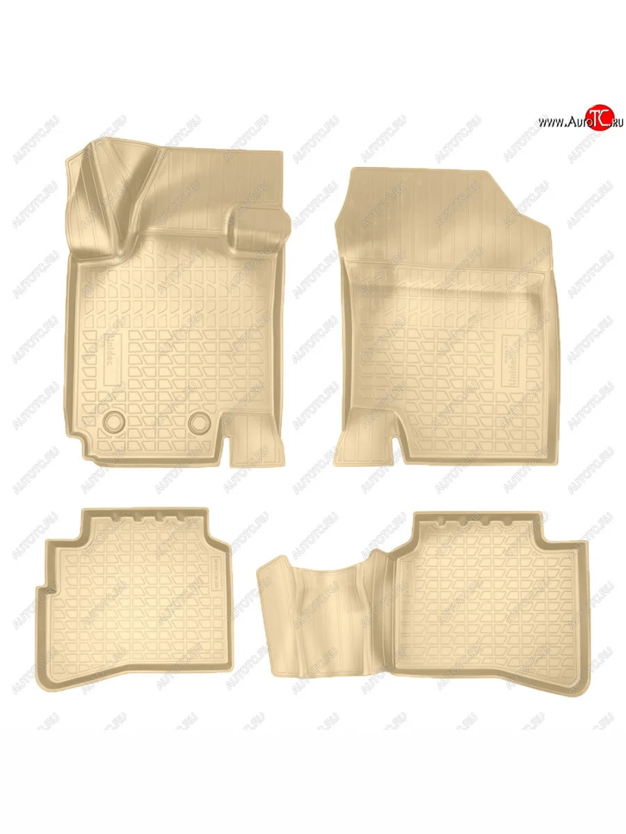 Коврики салона Norplast Unidec JAC JS4 (2021-2025) (бежевые)  в Керчи Республика Крым