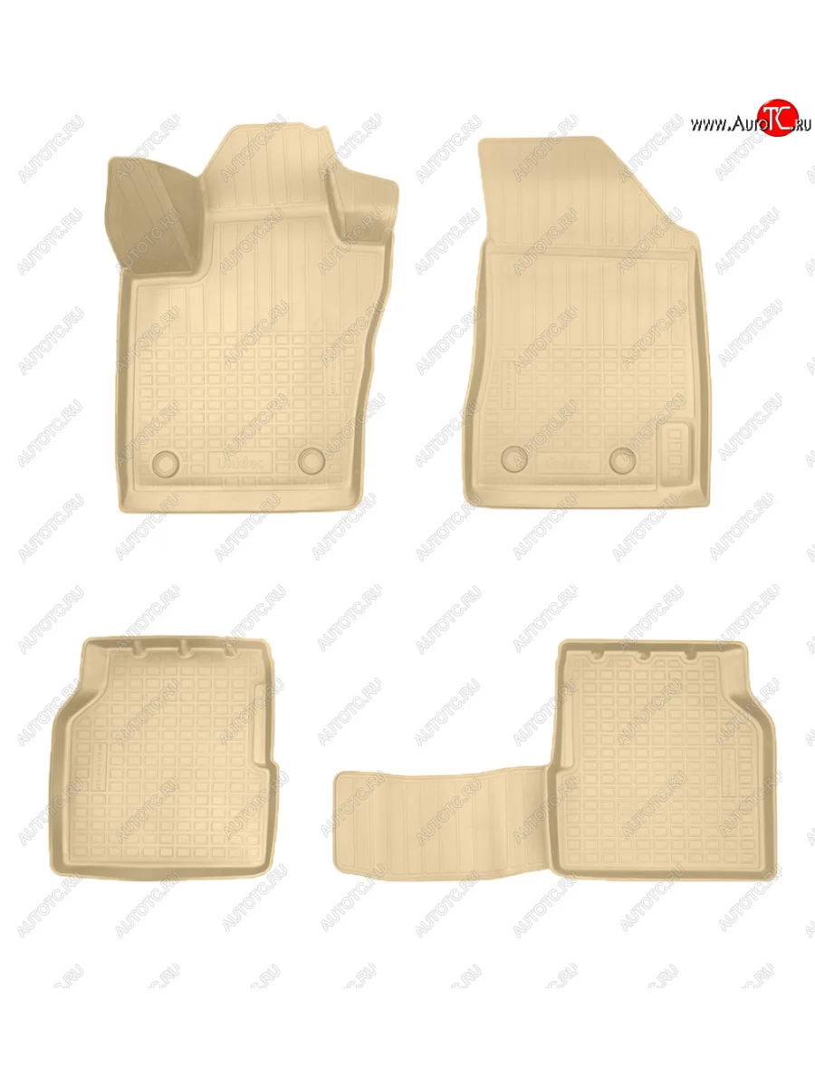 Коврики салона Norplast Unidec Jeep Compass MP дорестайлинг (2016-2022) (бежевые)  в Перми Пермском крае