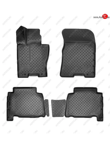 Коврики салона Norplast Unidec (с напольной педалью) KIA Mohave HM2 (2019-2022) (черные)