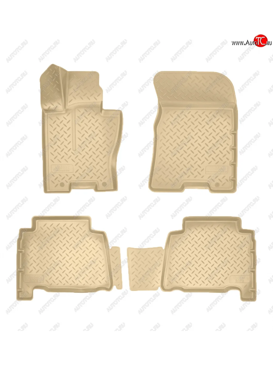 Коврики салона Norplast Unidec (с напольной педалью) KIA Mohave HM2 (2019-2022) (бежевые)  в Самаре Самарской области