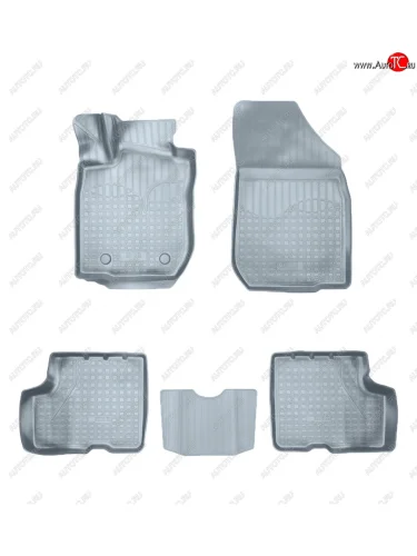 Коврики салона Norplast Unidec (5 мест) (серые) Лада ВАЗ Ларгус рестайлинг R90 (2021-2025)