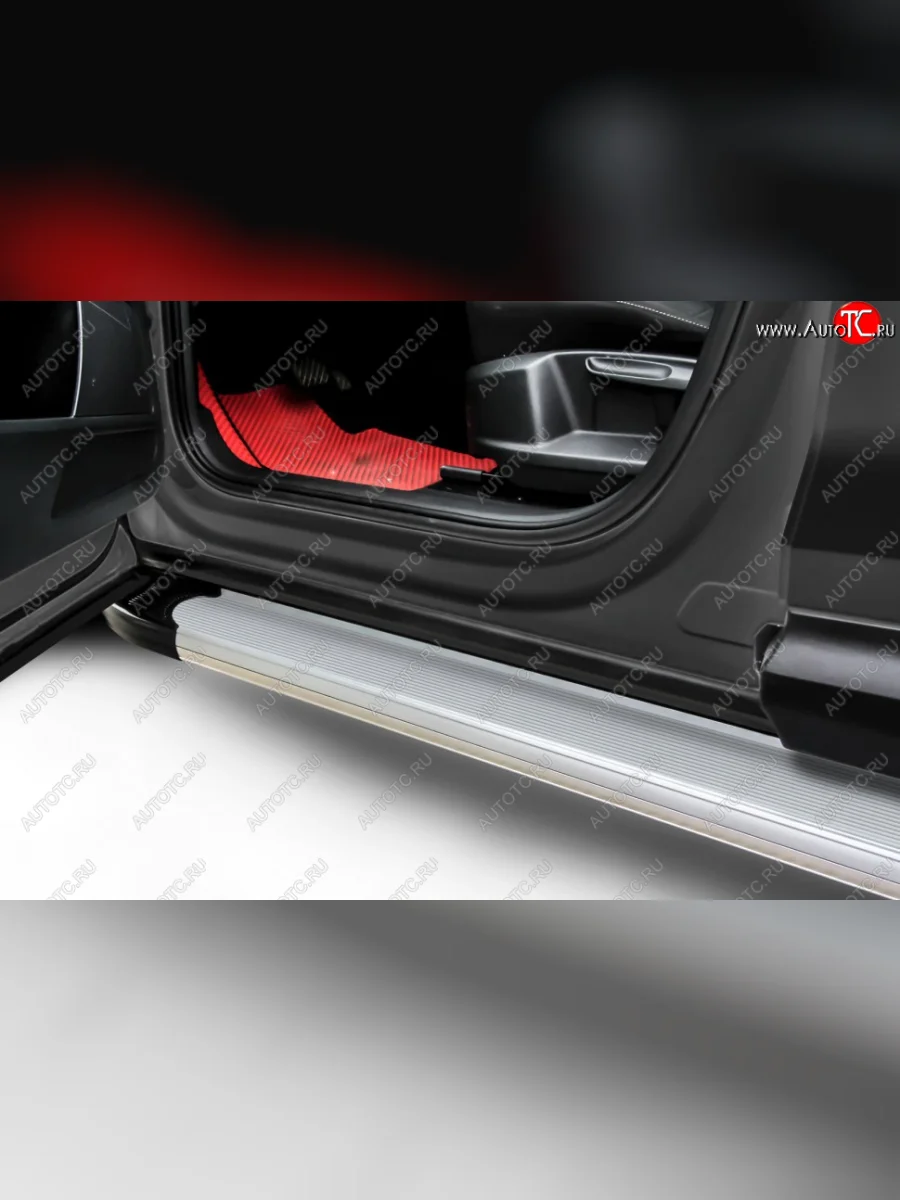 Порожки для ног Slitkoff Optima Volkswagen Transporter T5 рестайлинг (2009-2015) (Silver)  в Керчи Республика Крым