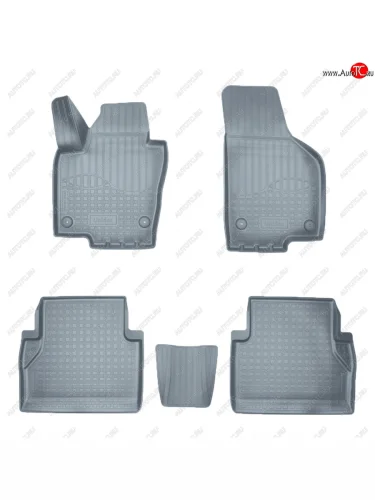Коврики салона Norplast Unidec (5 мест) (серые) Seat Alhambra 7N дорестайлинг (2010-2015)
