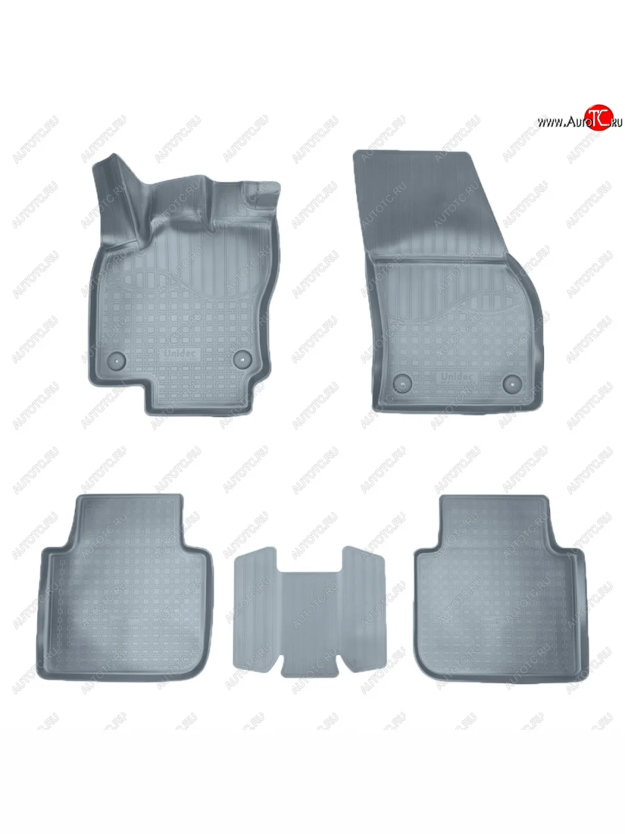 Коврики салона Norplast Unidec Seat Tarraco KN2 (2018-2025) (серые)  с доставкой в г. Пермь