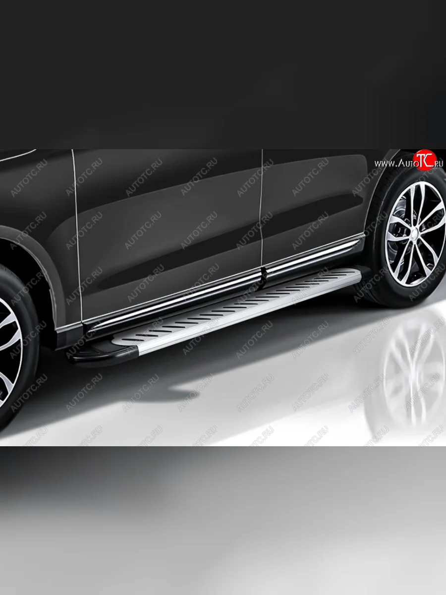 Порожки для ног Slitkoff Prestige  Hyundai Tucson (2018-2021) TL (Silver)  в Перми Пермском крае